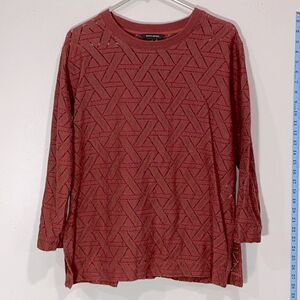 Beautiful Red Cutout Long Sleeve Top By Banana Republic. Size Medium